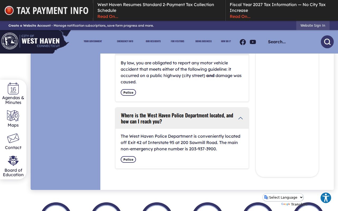 West Haven County arrest records police report FAQ