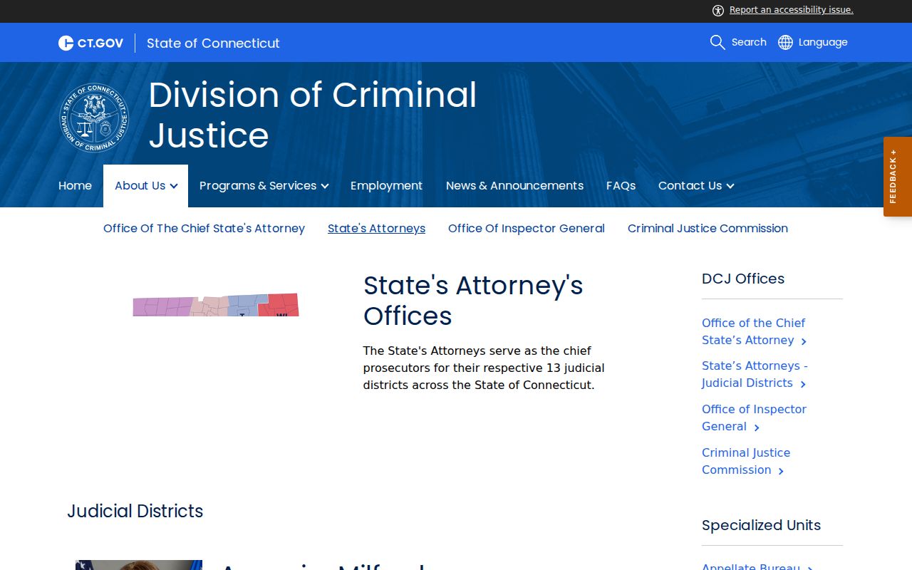 West Haven court dockets Connecticut State's Attorneys overview