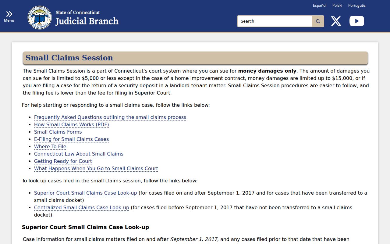 West Haven court records small claims case lookup