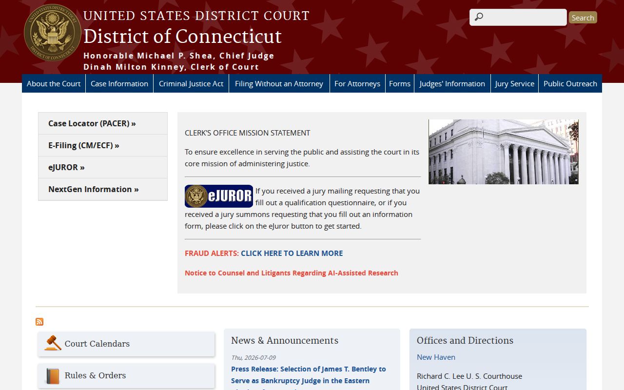 West Haven court records U.S. District Court for Connecticut