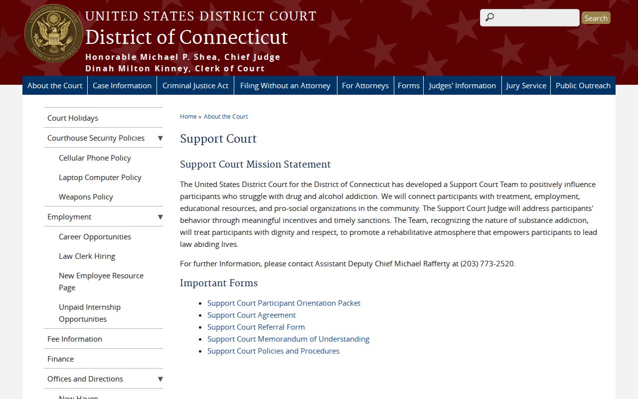 West Haven court records District of Connecticut support court
